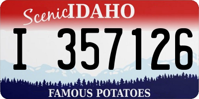 ID license plate I357126
