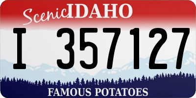 ID license plate I357127
