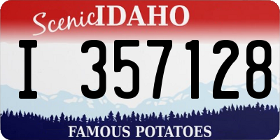 ID license plate I357128