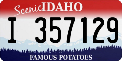 ID license plate I357129