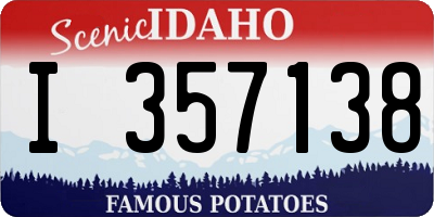ID license plate I357138