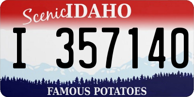 ID license plate I357140