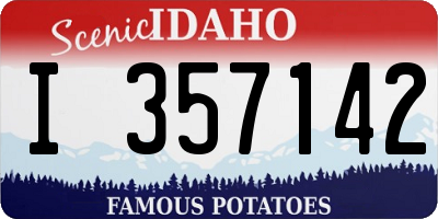 ID license plate I357142