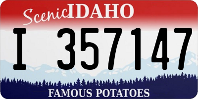 ID license plate I357147