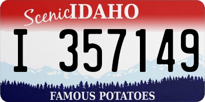 ID license plate I357149