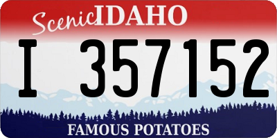 ID license plate I357152