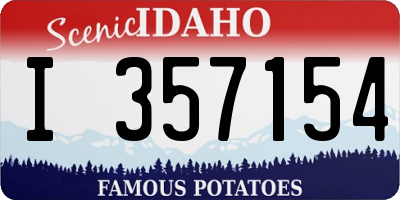 ID license plate I357154