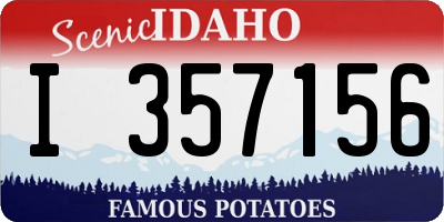 ID license plate I357156