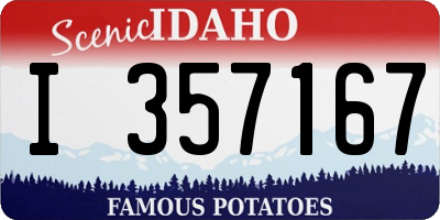 ID license plate I357167