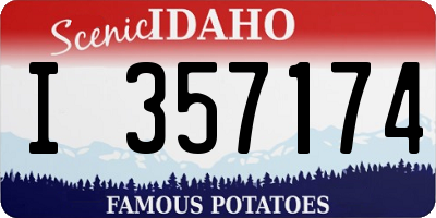 ID license plate I357174
