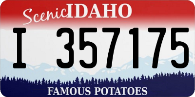 ID license plate I357175