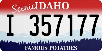 ID license plate I357177