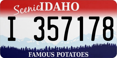 ID license plate I357178