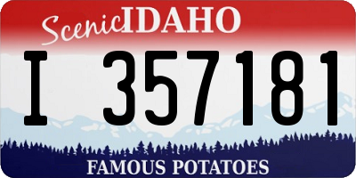 ID license plate I357181