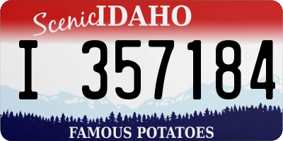 ID license plate I357184