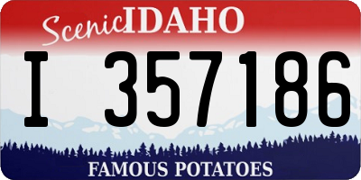 ID license plate I357186
