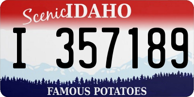 ID license plate I357189