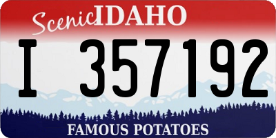 ID license plate I357192