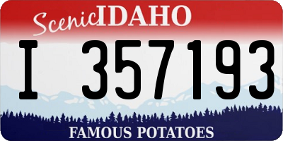 ID license plate I357193
