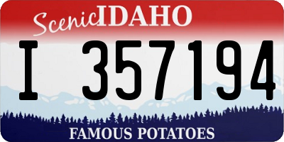 ID license plate I357194