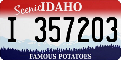 ID license plate I357203