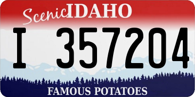 ID license plate I357204