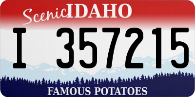 ID license plate I357215
