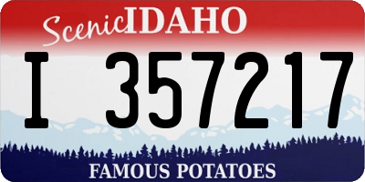 ID license plate I357217
