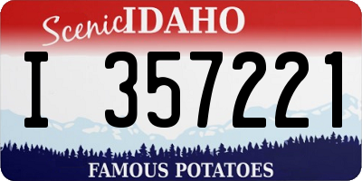 ID license plate I357221