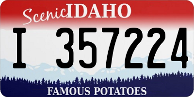 ID license plate I357224