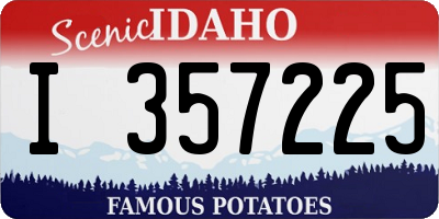 ID license plate I357225