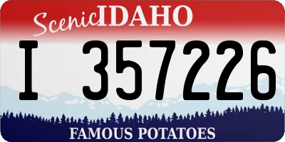 ID license plate I357226