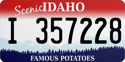 ID license plate I357228