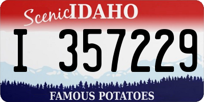 ID license plate I357229