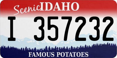 ID license plate I357232