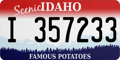 ID license plate I357233