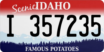 ID license plate I357235