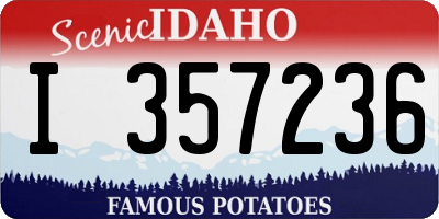 ID license plate I357236