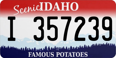ID license plate I357239