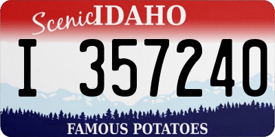ID license plate I357240