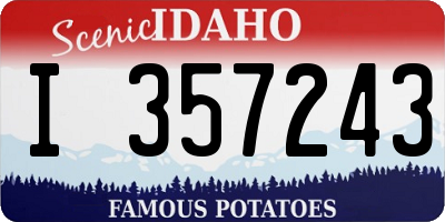 ID license plate I357243