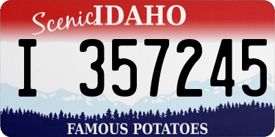 ID license plate I357245