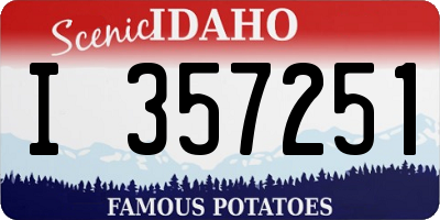 ID license plate I357251
