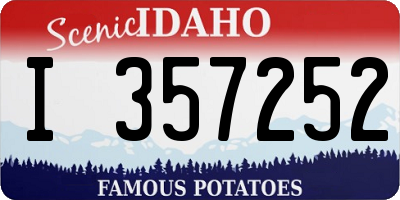 ID license plate I357252