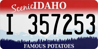 ID license plate I357253