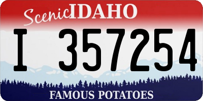 ID license plate I357254