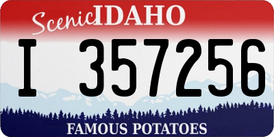 ID license plate I357256