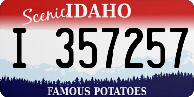 ID license plate I357257