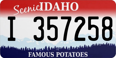 ID license plate I357258