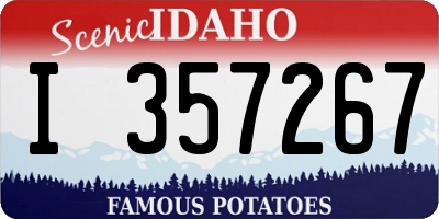 ID license plate I357267
